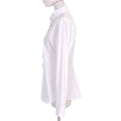Louis Vuitton 25AW Cotton Logo Button Monogram Long Sleeve Shirt White Gold