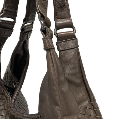Bottega Veneta Intrecciato Tote Bag 125787 Dark Brown Leather