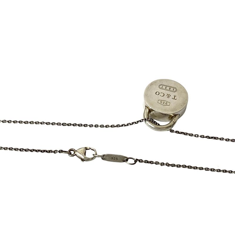 Tiffany & Co Round Lock Silver 925 Necklace Pendant Choker