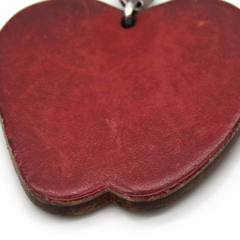 Hermes Bag Charm Apples Fruit Leather Silver 925 Red Green Silver Hardware Key