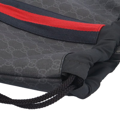 Gucci Drawstring Bag Sherry Backpack Daypack GG Supreme Canvas 473872 Men's