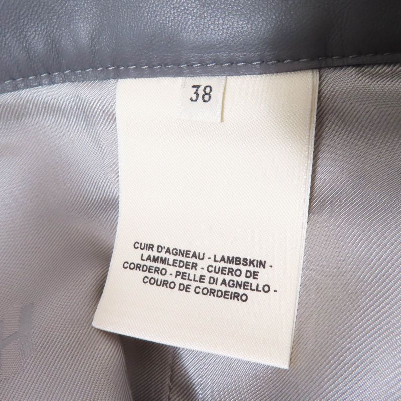 Hermes 2021 Lamb Leather Shorts With D-can Bottoms Gray 38 Made In Italy