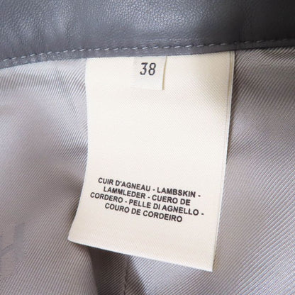 Hermes 2021 Lamb Leather Shorts With D-can Bottoms Gray 38 Made In Italy