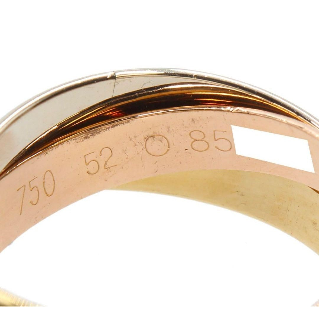 CARTIER Trinity Ring 52 K18YG 18K Yellow Gold White Gold Rose Gold Women's