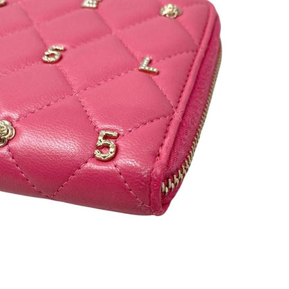 Chanel Long Wallet Long Zip Round Wallet Ap1590 Matelasse Lambskin Coco Mark