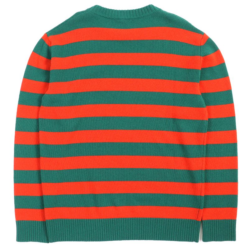 LOEWE H3299370sm Wool Cashmere Anagram Embroidery Striped High Gauge Long