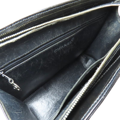 Chanel Chain Bag Coco Mark Silver Hardware Handbag Enamel Women