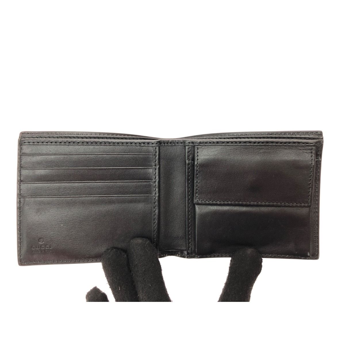 Gucci Men's Bifold Wallet Ggmarmont Leather 428725 Black