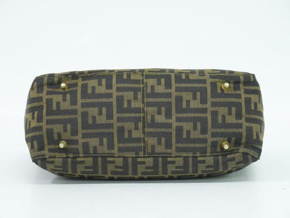 Authentic Fendi Zucca Tote Handbag Canvas Brown 26329 Zucca Bag Pre-owned