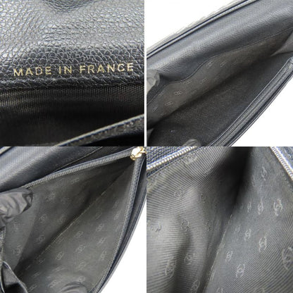 Chanel Long Wallet A20904 Leather Black Gold Hardware 11 Coco Button For