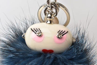 Unused Prada Key Ring Key Holder Trick Robot Blue Multi