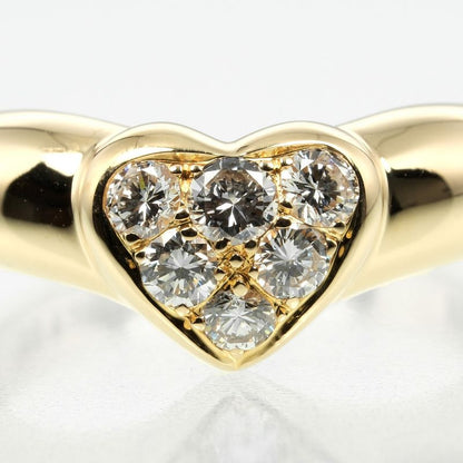 Tiffany & Co Pave Heart 18K Yellow Gold And Diamonds #7 Ladies 4g Ring