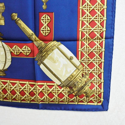 Hermes Carré 90 FEUX DE Route Silk Red/yellow/blue Women's Scarf