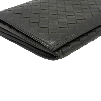 3199 Bottega Veneta Long Wallet 156819 Black Preowned Men's Folded Wallet