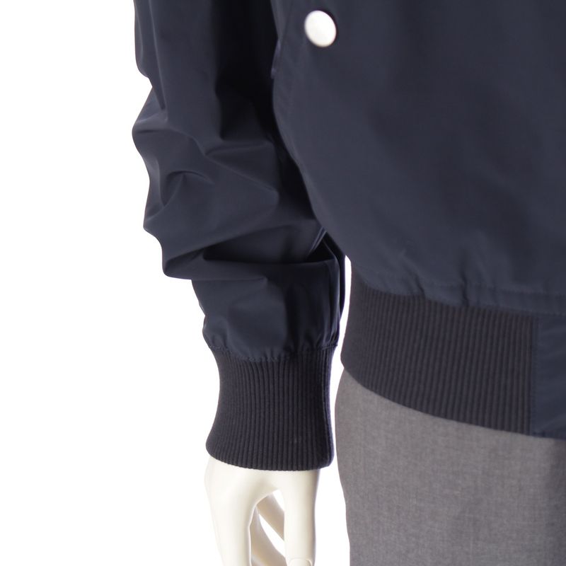 Hermes 24 Nylon Lamb Leather Blouson Bomber Jacket Outerwear H452820hk0144 Navy