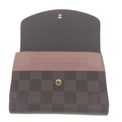 Louis Vuitton Damier Portefeuille Normandy Rose Ballerine N60043 Pink N60043