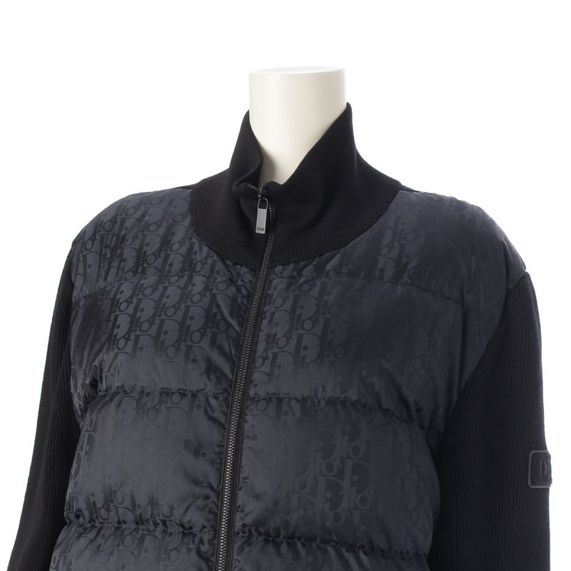 Dior Oblique Knit Cut Cotton Jacket Blouson Outerwear 213m435at373 Black M