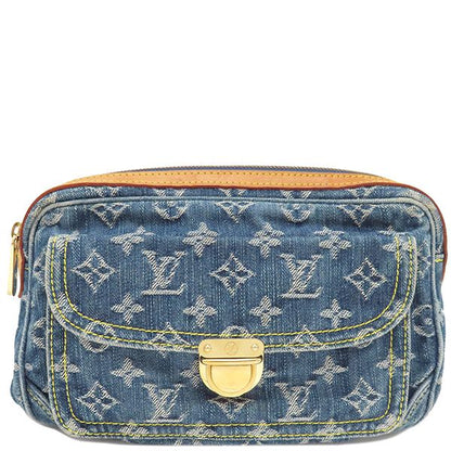 Louis Vuitton Body Bag Bum Bag Monogram Denim Blue Gold Hardware Blue Denim