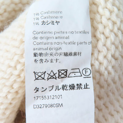 LOEWE D3279080sm Wool Alpaca Silk Cashmere Blend Argyle Knit Cardigan Ivory