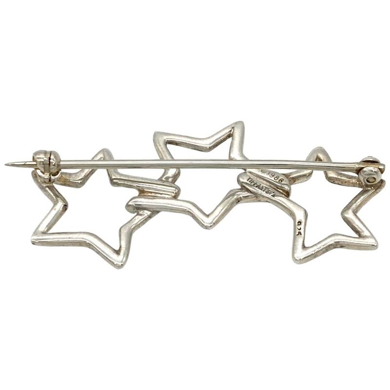Tiffany & Co Tiffany & Co Triple Star Brooch Sv925 31g Silver