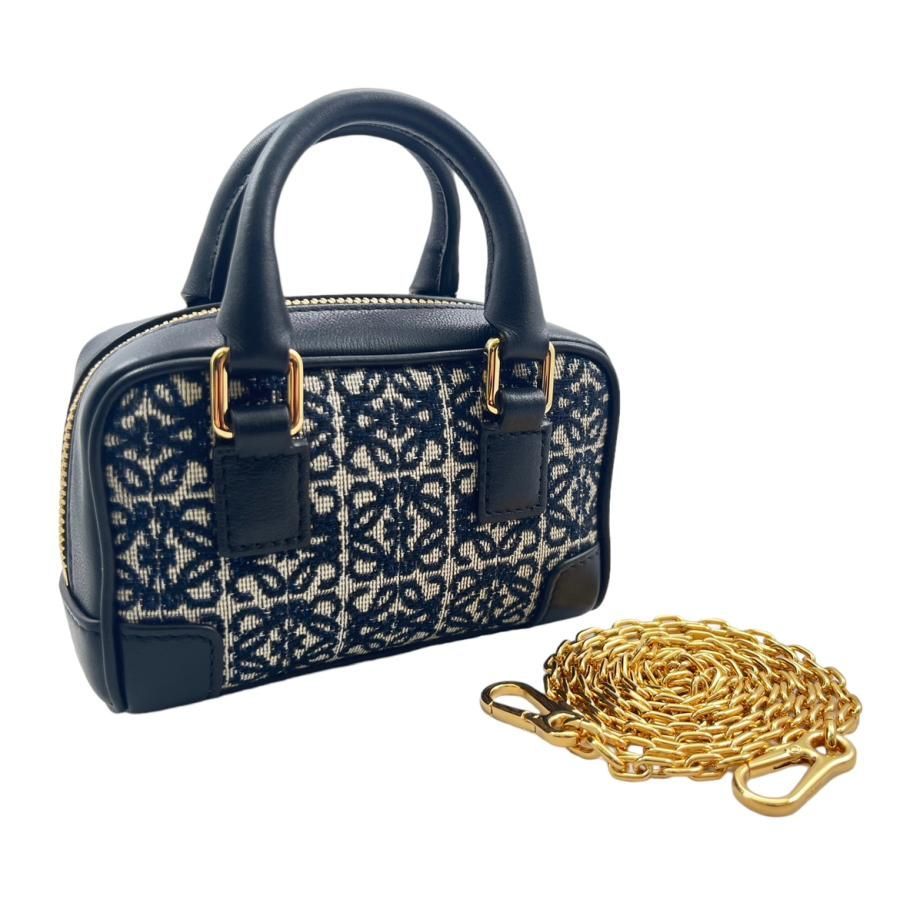 Loewe Amazona Nano 2WAY Mini Bag Handbag Shoulder Bag Navy Loewe