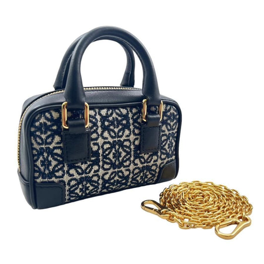 Loewe Amazona Nano 2WAY Mini Bag Handbag Shoulder Bag Navy Loewe