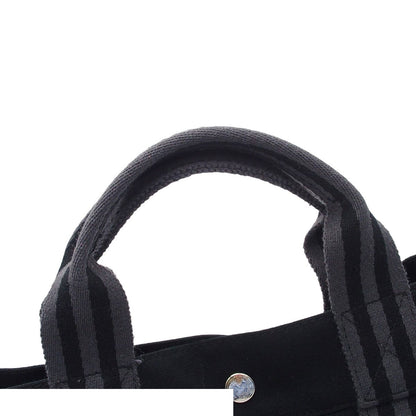 Hermes Fourre Tout MM Black Gray Silver Cotton Tote Bag — view 4