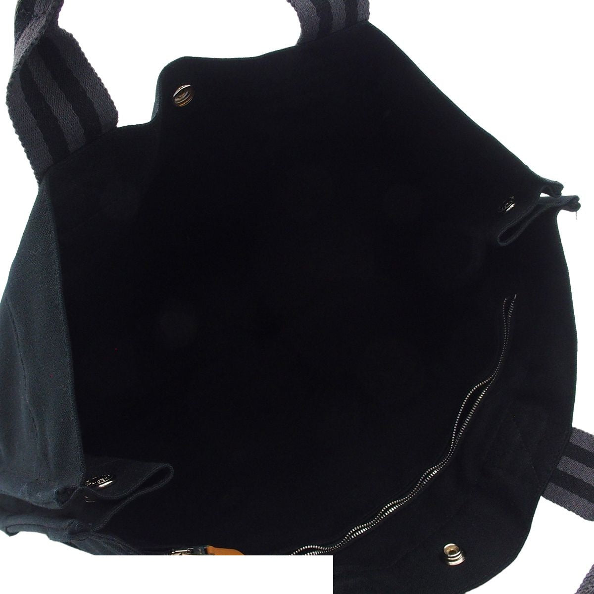 Hermes Fourre Tout MM Black Gray Silver Cotton Tote Bag — view 5