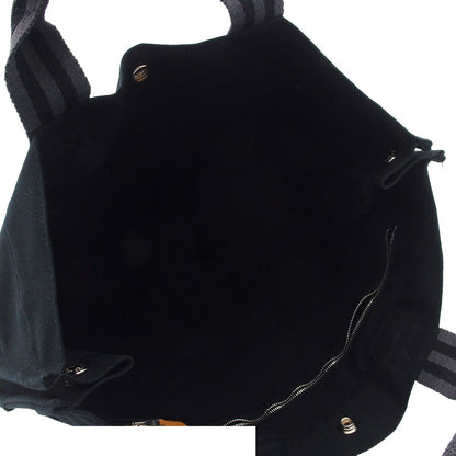 Hermes Fourre Tout MM Black Gray Silver Cotton Tote Bag — view 5