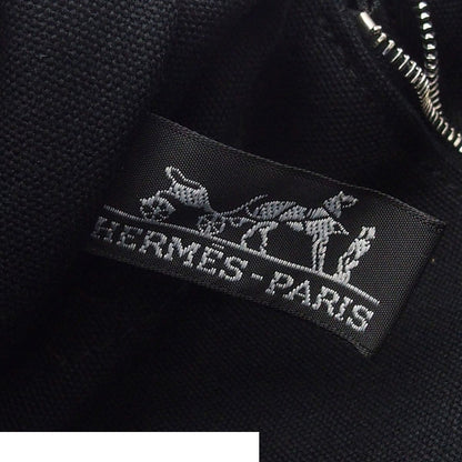 Hermes Fourre Tout MM Black Gray Silver Cotton Tote Bag — view 6