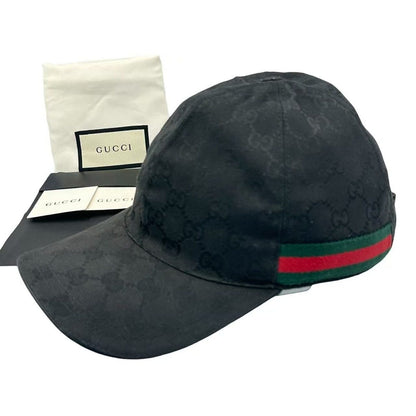 Gucci Baseball Cap GG Canvas Black Handbag