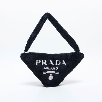 Prada Shoulder Bag Terry Cloth Triangle Pile