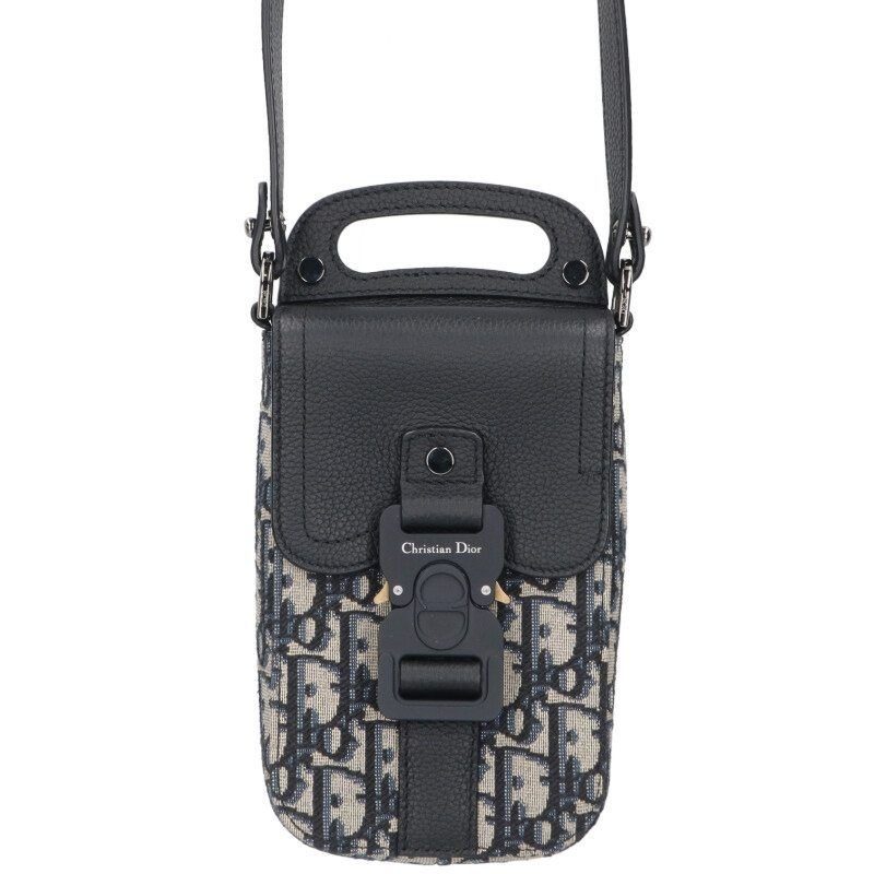 Dior O-Oblique Ku Saddle Vertical Buckle Mini Shoulder Bag