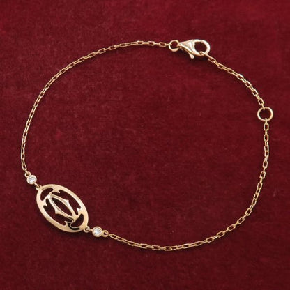 Cartier Logo Double Bracelet Diamond 2