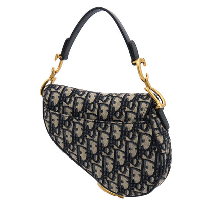 Dior Saddle Bag Mini M Ctzq Beige Navy Oblique — view 2