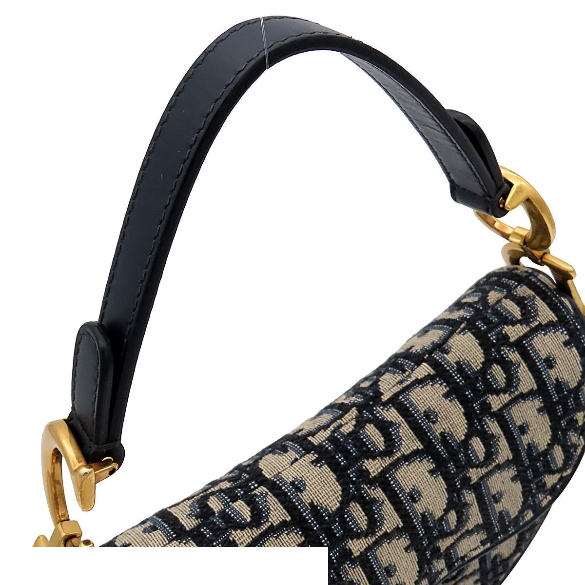 Dior Saddle Bag Mini M Ctzq Beige Navy Oblique — view 3