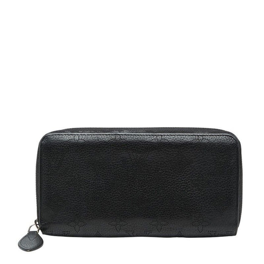 Louis Vuitton Monogram Mahina Zippy Wallet Zip Around Noir Black