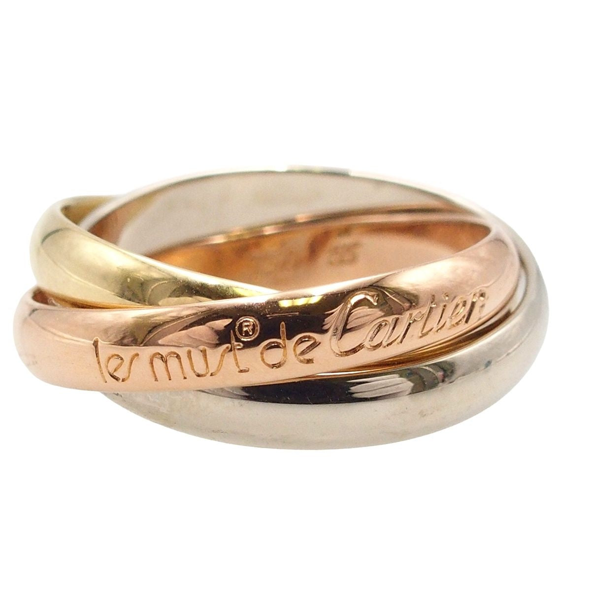 Cartier Trinity MM Three Color Gold No 55 Ring — view 2