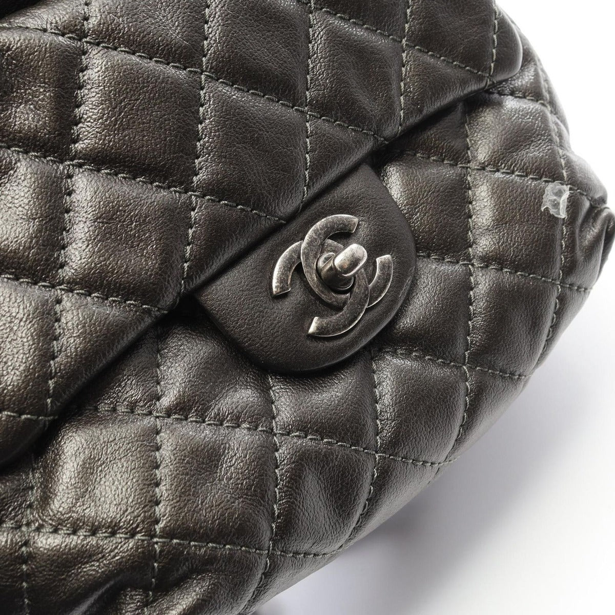 Chanel Backpack Quilted Bronze Calf Chain — view 9