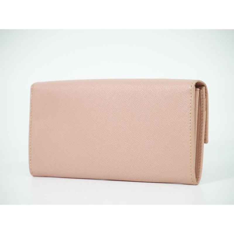 Prada Saffiano Leather Long Wallet Pink — view 2