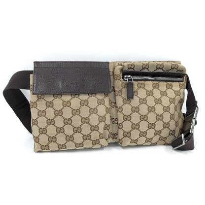 Gucci Belt Bag GG Canvas Leather Brown