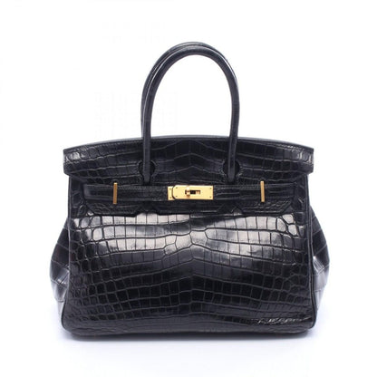 Hermes Handbag Birkin 30 Black Exotic Cles the