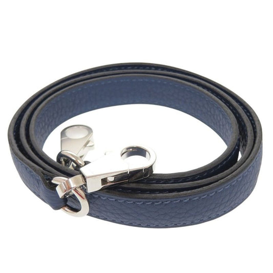 Hermes Kelly Strap Taurillon Cles Mance Silver Hardware Deep Blue