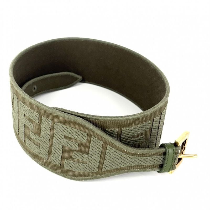 Fendi Belt FF Logo Fashion Item Thick Small 85 34 Size Canvas