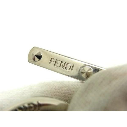 Fendi Pom Charm Leather Key Holder Key Sling Bag Blue Black — view 4