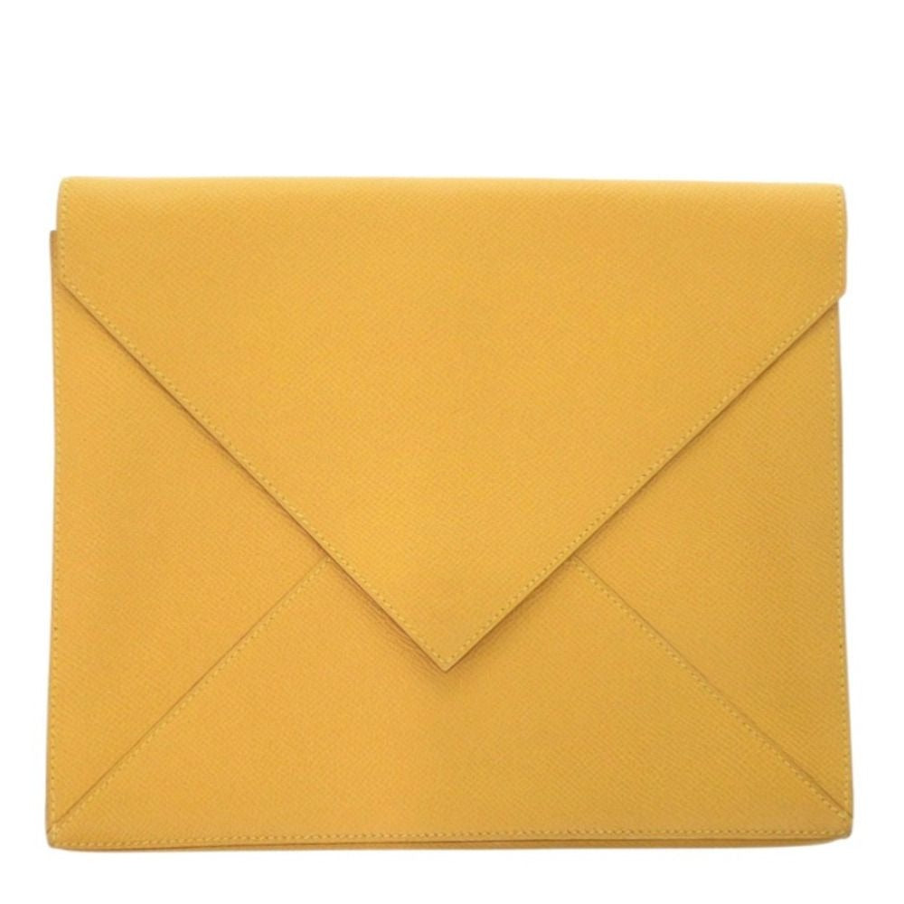 Hermes Courchevel Yellow Clutch