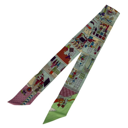 Hermes Twilly Scarf Silk la Maison Des Carres Carre Box — view 3