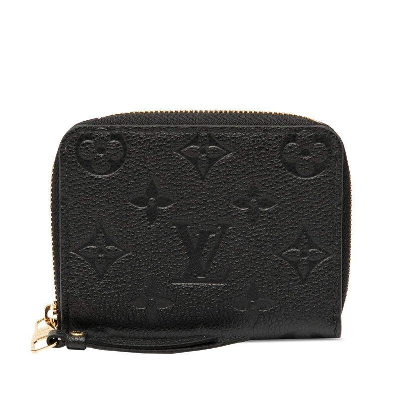 Louis Vuitton Monogram Empreinte Zippy Coin Purse Noir Black Leather