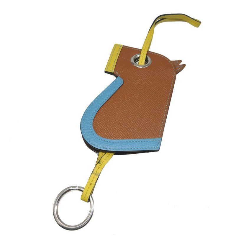 Hermes Camaille Vaux Epson Gold Lime Azure Stamped O Bag Charm Key