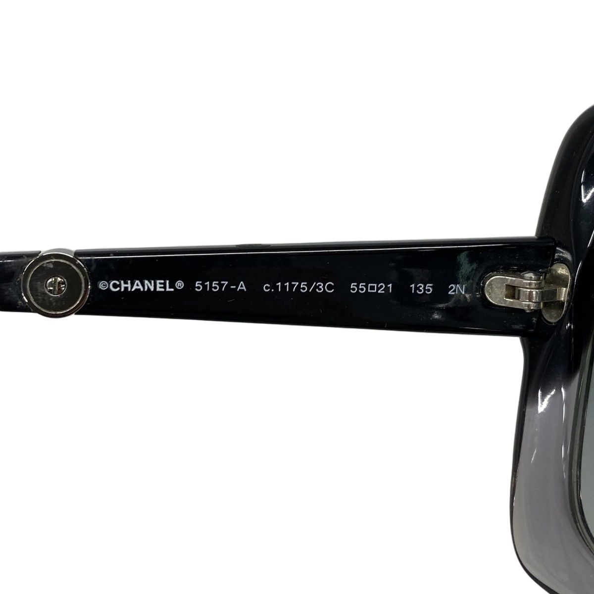 Chanel Sunglasses Acetate Black Silver Eyewear — view 2